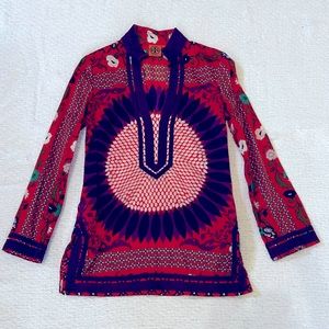 ‼️SOLD‼️Tory Burch Printed Tunic Trimmed w/Twill